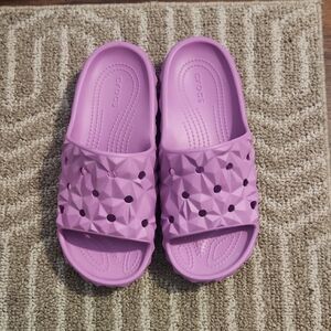 Women's Crocs Slides Pink/Purple Size 7 Women/5 Men
